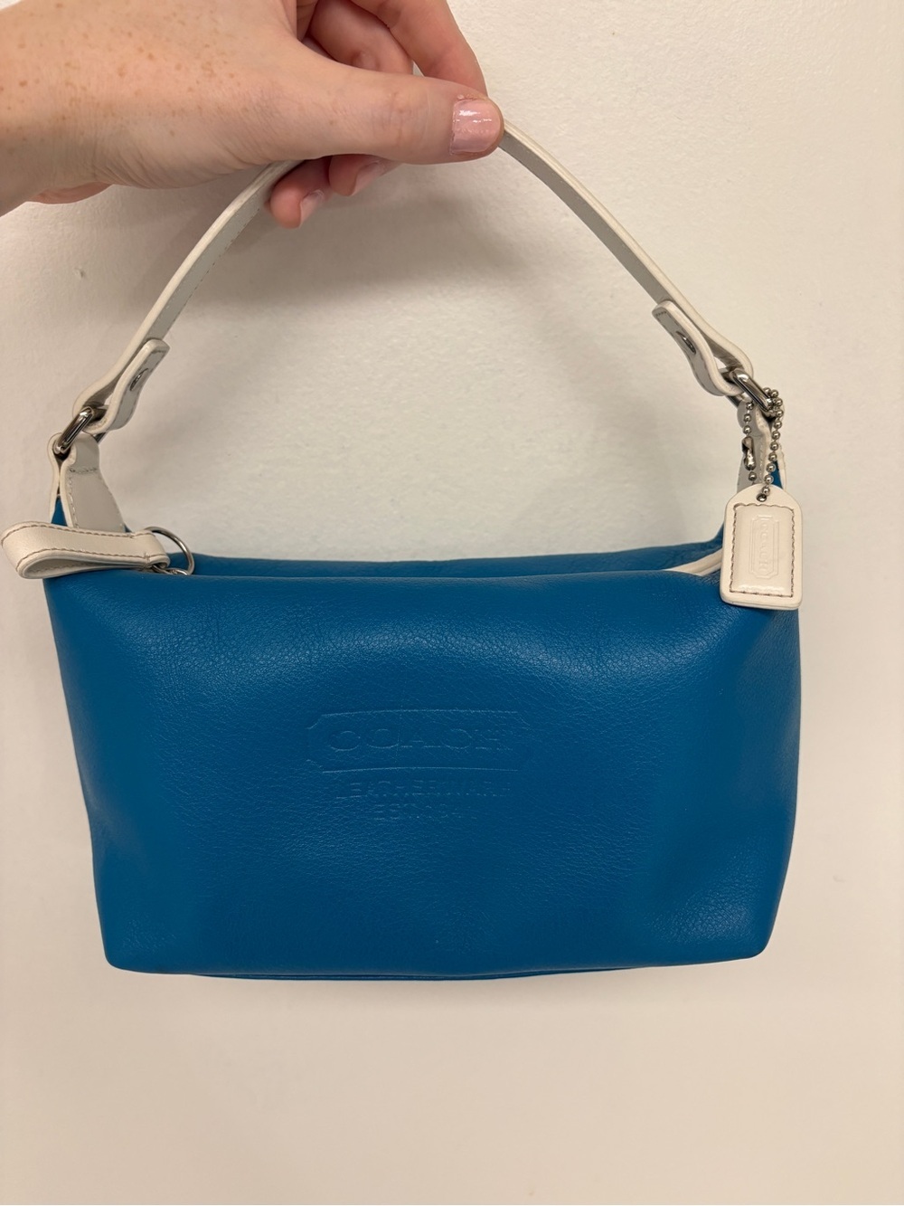 Coach FS6J95 Leather Top Handle Cosmetics Bag - Rare Colour! Y2K
